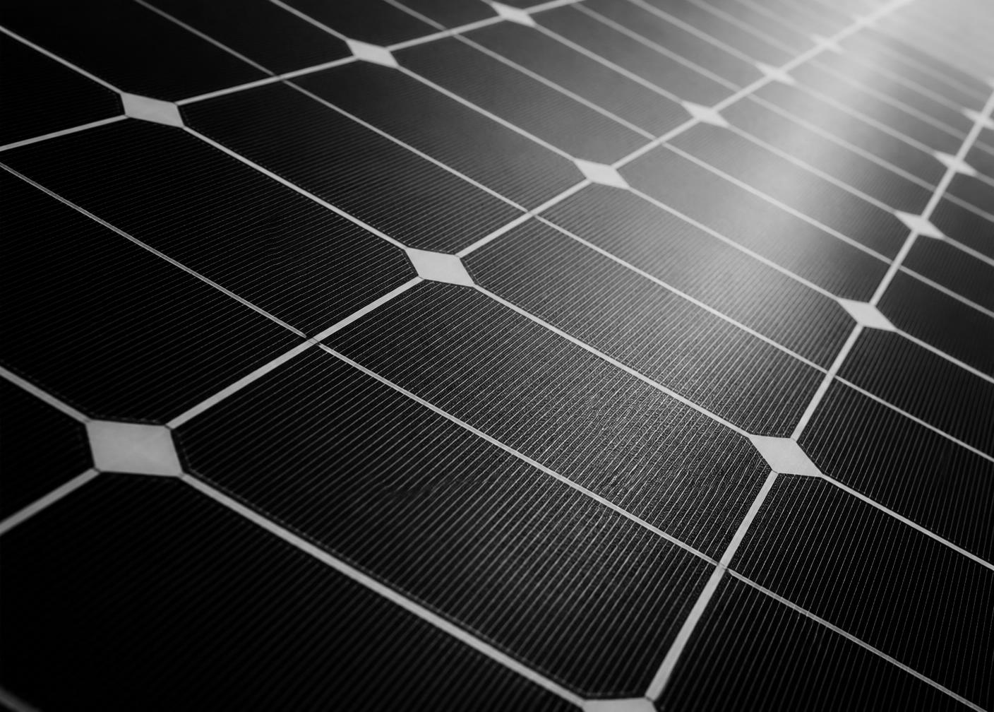 Close-up of a photovoltaic module surface